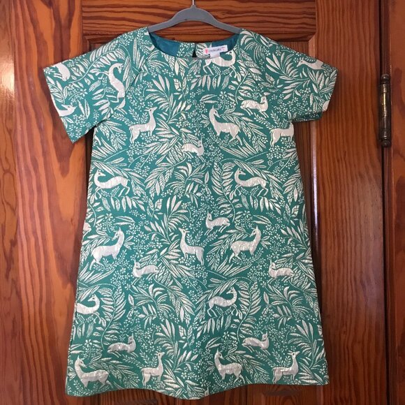 Green and gold party dress from Crewcuts - sz 5 - Picture 1 of 6